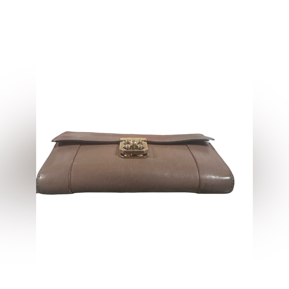 Chloé Elsie continental long wallet Beige Color With Turn Lock 7.5x4.5 COA - Picture 7 of 15
